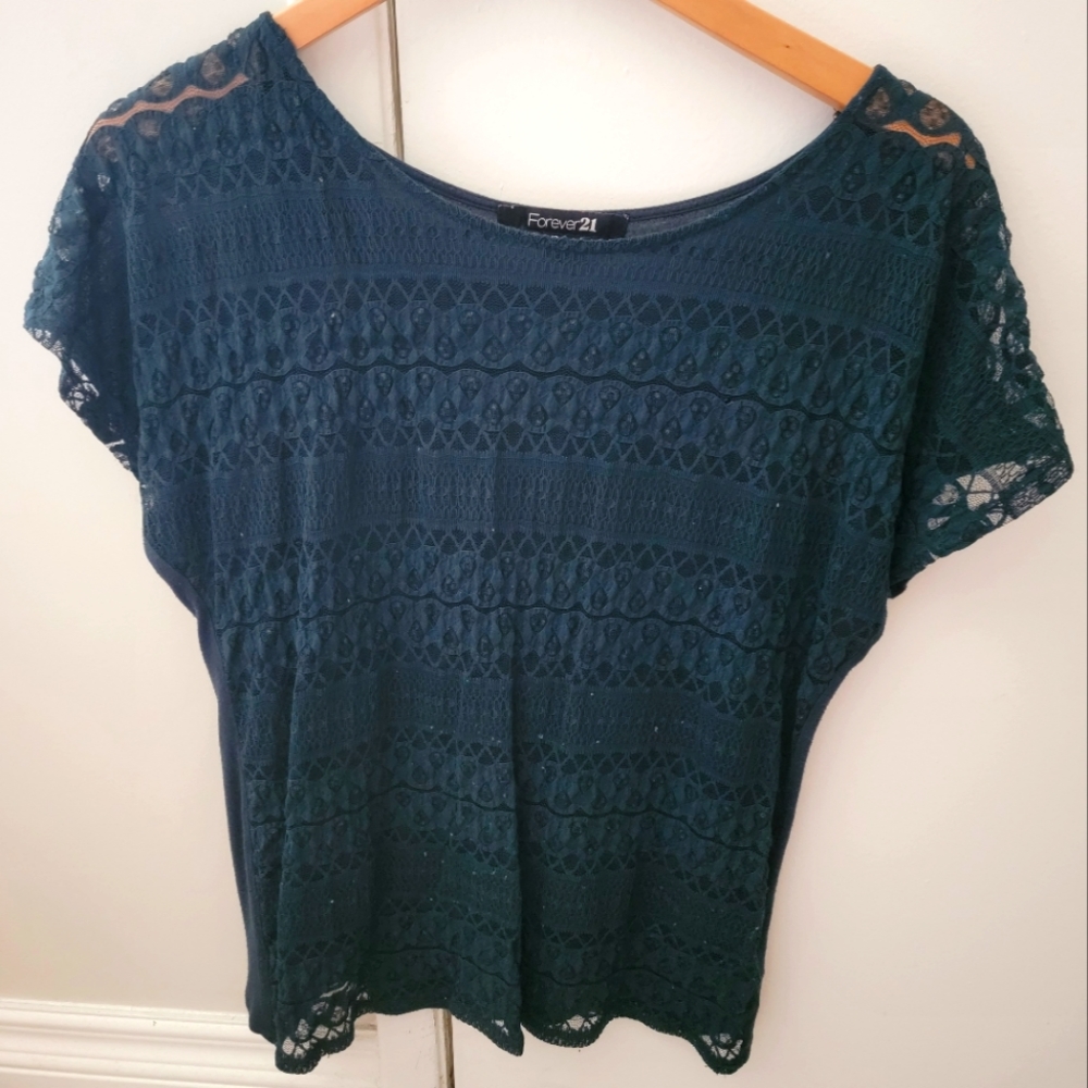 Forever 21 Dark Green Blouse
